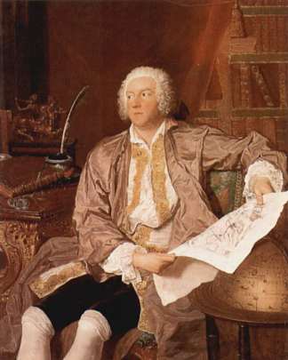 卡尔·古斯塔夫·泰辛的肖像 Portrait of Carl Gustaf Tessin (c.1740)，弗朗索瓦·布歇