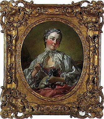 布歇夫人的肖像 Portrait of Madame Boucher (c.1744 - 1745)，弗朗索瓦·布歇