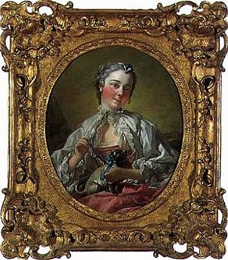 布歇夫人的肖像 Portrait of Madame Boucher (c.1744 – 1745)，弗朗索瓦·布歇