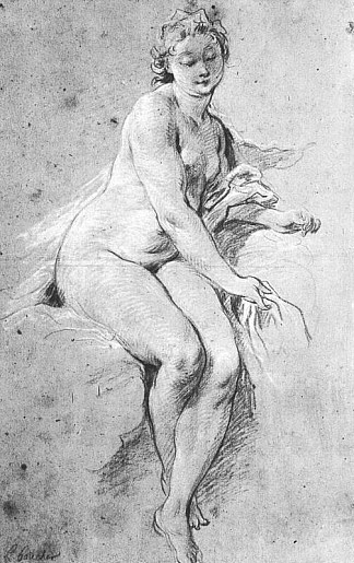 坐着的裸体 Seated Nude (1738)，弗朗索瓦·布歇
