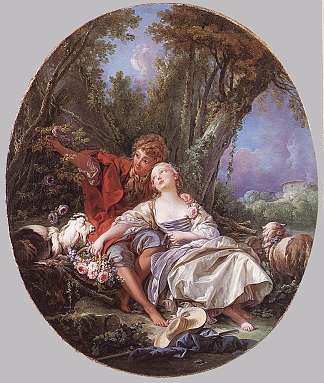 牧羊人和牧羊女安息 Shepherd and Shepherdess Reposing (1761)，弗朗索瓦·布歇