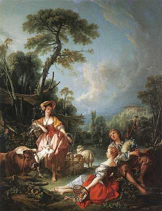 夏日田园 Summer Pastoral (1749)，弗朗索瓦·布歇