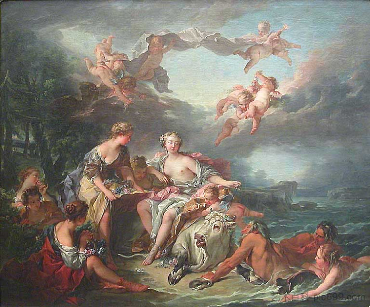 欧洲的绑架 The Abduction of Europe (1747)，弗朗索瓦·布歇