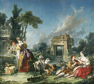 爱的泉源 The Fountain of Love (1748)，弗朗索瓦·布歇