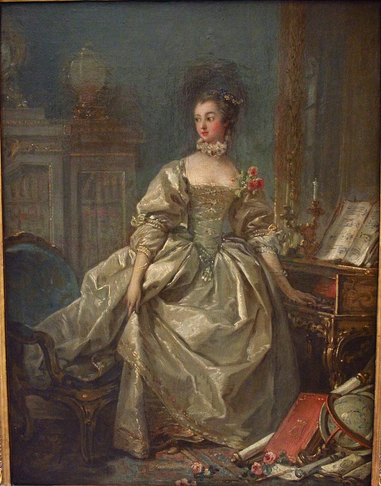 蓬巴杜侯爵夫人 Marquise de Pompadour (c.1750)，弗朗索瓦·布歇