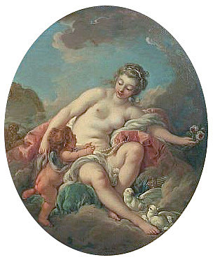 维纳斯约束丘比特 Venus Restraining Cupid (1762)，弗朗索瓦·布歇