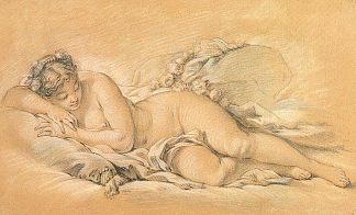 年轻女子睡觉 Young Woman Sleeping (c.1760)，弗朗索瓦·布歇
