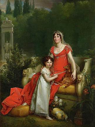 伊莉莎·波拿巴和她的女儿拿破仑·巴乔基 Elisa Bonaparte with Her Daughter Napoleona Baciocchi，弗朗索瓦·热拉尔