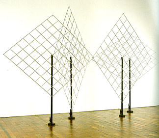 4 个自失真网格 4 Self-distorting Grids (1965)，弗朗索瓦·莫雷洛特·加龙省