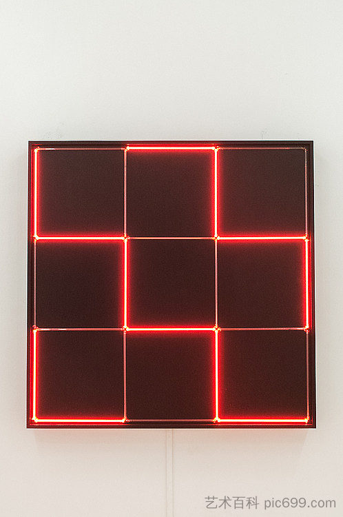 霓虹灯以 4 种干扰节奏冲刺 0°-90° Tirets Neon 0°-90° avec 4 rythmes interferents (1971),弗朗索瓦·莫雷洛特·加龙省