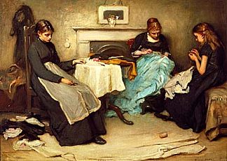 裁缝 Seamstresses (c.1875)，弗兰克·霍尔