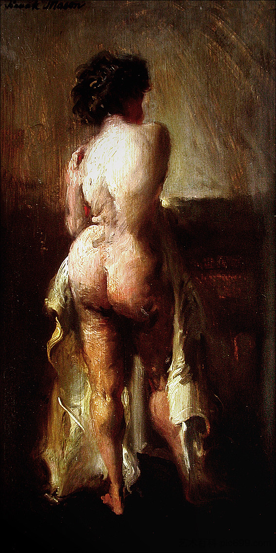 后视图， 裸色 Back View, Nude (1958)，弗兰克·梅森