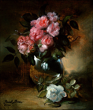 白兰地玻璃中的粉红玫瑰 Pink Roses in Brandy Glass (2000)，弗兰克·梅森
