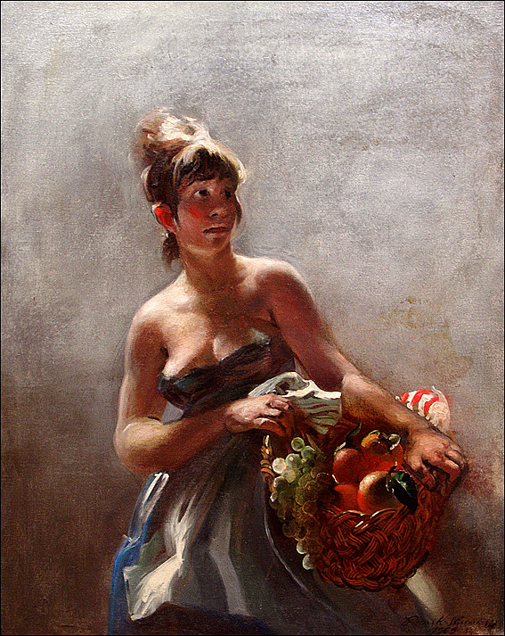 西西里女孩与水果篮 Sicilian Girl with Fruit Basket (1965)，弗兰克·梅森
