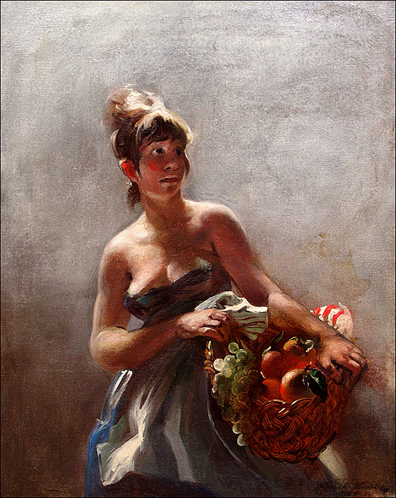 西西里女孩与水果篮 Sicilian Girl with Fruit Basket (1965)，弗兰克·梅森