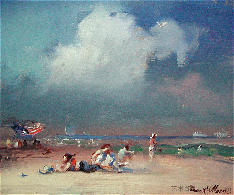 巴克斯，布洛克岛 The Bathers, Block Island (2002)，弗兰克·梅森