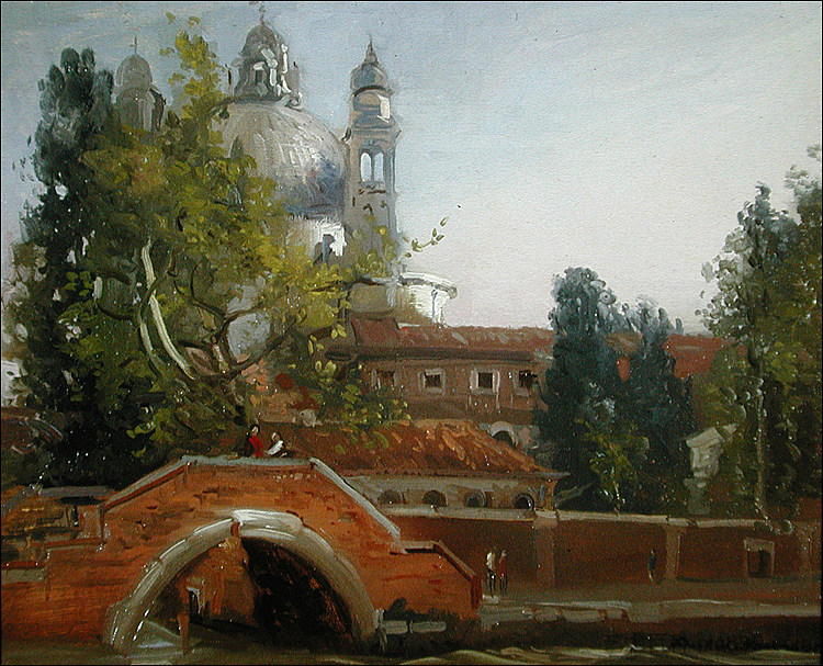 玛丽亚·德尔·萨礼炮的景色，威尼斯 View of Maria Del Salute, Venice (1982)，弗兰克·梅森