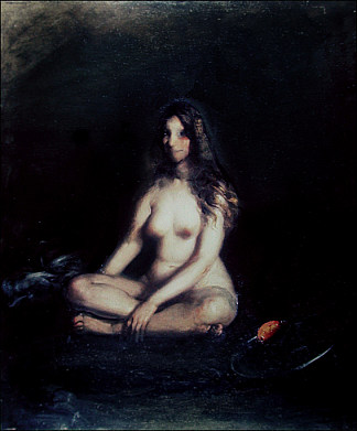 林地若虫与石榴 Woodland Nymph with Pomegranate (1958)，弗兰克·梅森