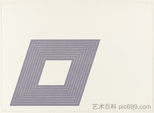 卡尔·安德烈（来自紫色系列） Carl Andre (from the Purple Series) (1972)，弗兰克·斯特拉