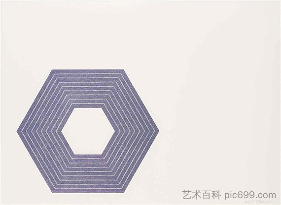 西德尼·古伯曼,来自紫色系列 Sidney Guberman, from Purple series (1972),弗兰克·斯特拉