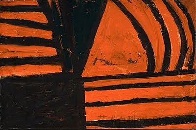 无题（黑色和橙色） Untitled (Black and Orange) (1958)，弗兰克·斯特拉