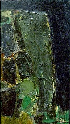 无题（绿色） Untitled (Green) (1957)，弗兰克·斯特拉