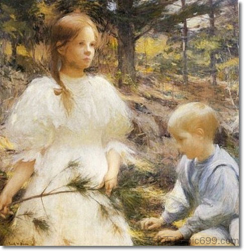树林里的孩子 Children in the Woods (1898)，弗兰克W·本森