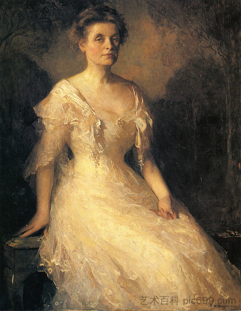 伊丽莎白·佩利·金尼卡特 Elizabeth Perley Kinnicutt (1909)，弗兰克W·本森