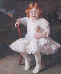 玛丽·斯宾塞·富勒的肖像 Portrait of Mary Spencer Fuller (1914)，弗兰克W·本森