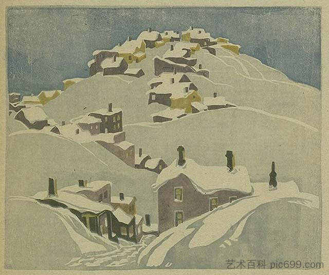 房屋， 钴 Houses, Cobalt (1932)，富兰克林·卡迈克尔