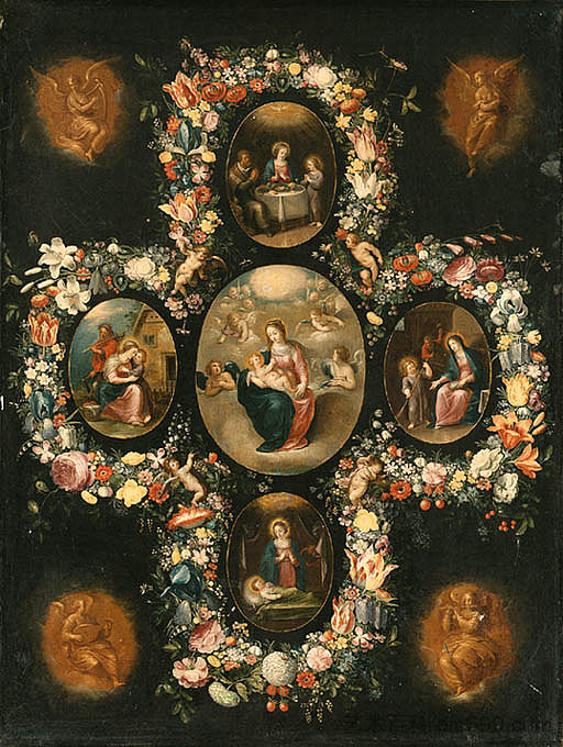 圣母子与基督生平场景 The Virgin and Child with Scenes from the Life of Christ，小弗兰斯·弗兰肯