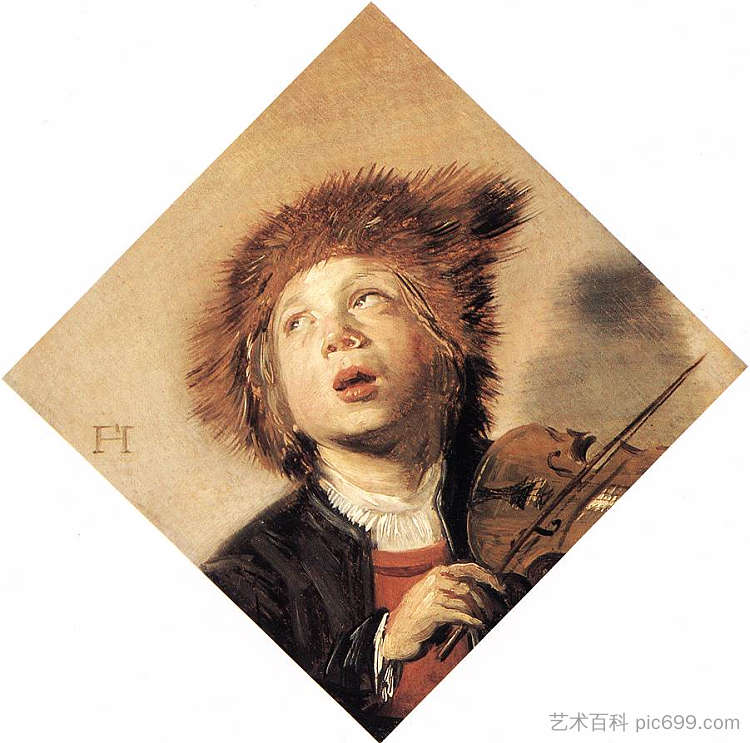 拿着小提琴的男孩 A Boy with a Viol (1625 - 1630)，弗朗斯·哈尔斯