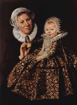 凯瑟琳娜·胡夫特和她的护士 Catharina Hooft with her Nurse (c.1619 – c.1620)，弗朗斯·哈尔斯