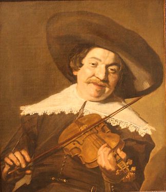 丹尼尔·范·阿肯拉小提琴 Daniel van Aken Playing the Violin (c.1640)，弗朗斯·哈尔斯