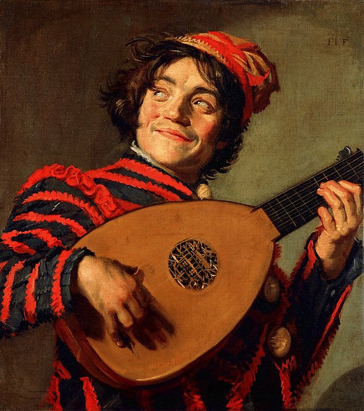 小丑与琵琶的肖像 Portrait of a Jester with a Lute (c.1623 - c.1624)，弗朗斯·哈尔斯