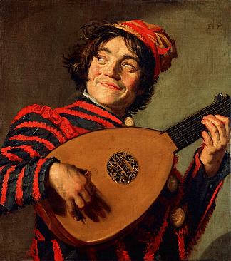 小丑与琵琶的肖像 Portrait of a Jester with a Lute (c.1623 – c.1624)，弗朗斯·哈尔斯