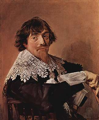 一个男人的肖像，可能是尼古拉斯·哈瑟拉尔 Portrait of a man, possibly Nicolaes Hasselaer (1630 – 1635)，弗朗斯·哈尔斯