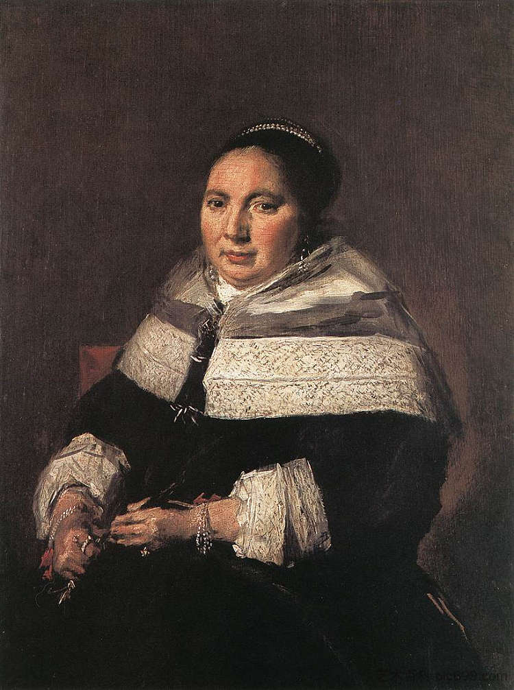 坐着的女人的肖像 Portrait of a Seated Woman (1660 - 1666)，弗朗斯·哈尔斯