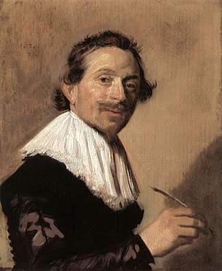 让·德拉尚布雷33岁的肖像 Portrait of Jean de la Chambre at the age of 33 (1638)，弗朗斯·哈尔斯