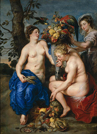 谷神星与两个若虫 Ceres with two nymphs (1620 – 1628)，弗朗斯·斯奈德斯