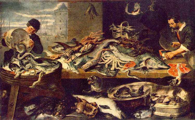鱼店 Fish Shop (1618 - 1621)，弗朗斯·斯奈德斯