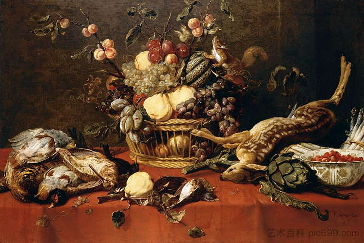 静物画 Still Life (1635 - 1639)，弗朗斯·斯奈德斯