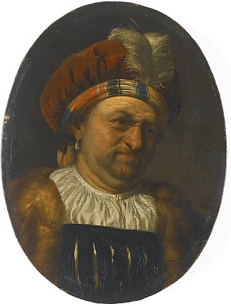 《穿东方服装的男人的自画像》（tronie） Self-portrait as a Man in Eastern Clothing (tronie) (1667)，弗兰斯·范·米里斯