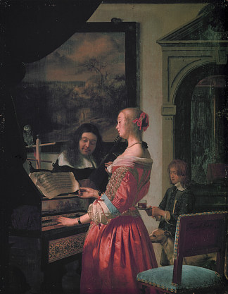 二重唱 The Duet (1658)，弗兰斯·范·米里斯