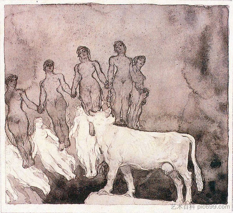 锁链中的普罗米修斯 Prometheus in chains (1905),弗朗齐歇克·库普卡