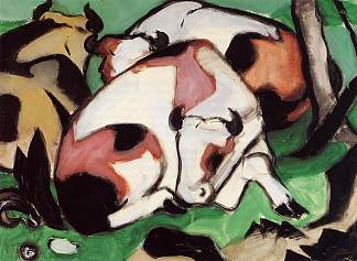 休息的奶牛 Resting Cows (1911)，弗朗茨·马克
