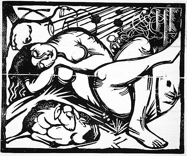 沉睡的牧羊人 Sleeping Shepherdness (1912)，弗朗茨·马克