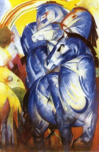 蓝马之塔 The Tower of Blue Horses (1913)，弗朗茨·马克