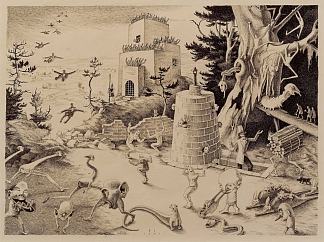奇幻水墨画二 Fanciful Ink Drawing II (1931)，弗兰兹·塞德拉克