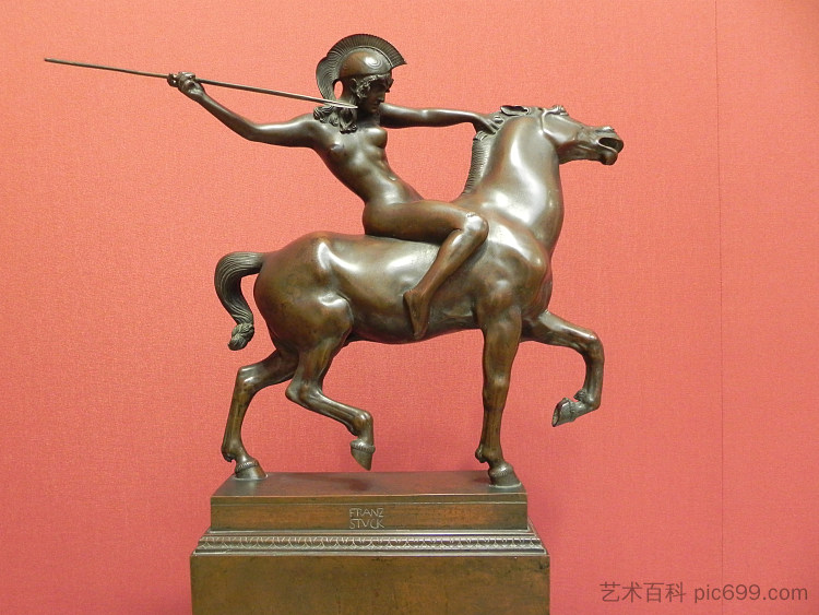 马背上的亚马逊 Amazon on horseback (1897)，弗朗兹·斯托克